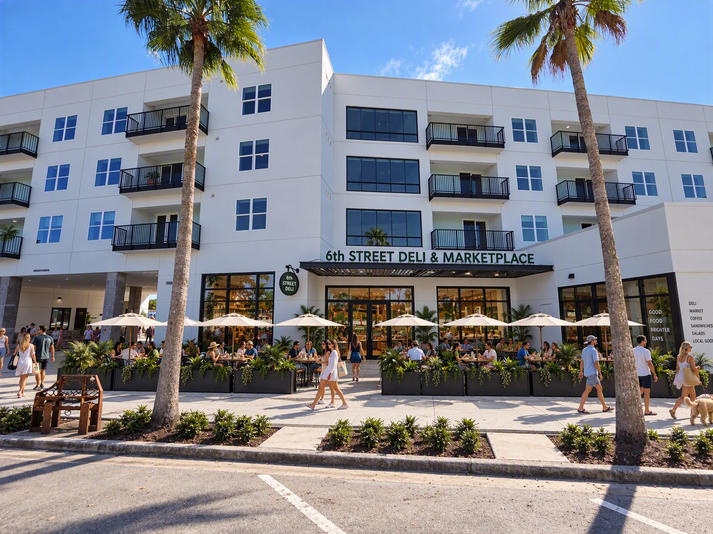6th Street Deli & Marketplace streetscape at The Promenade at Town Center, Palm Coast