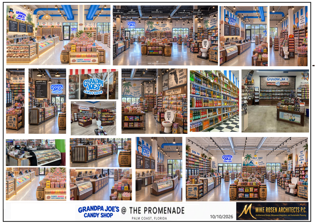 Grandpa Joe's Candy Shop at The Promenade — interior design board