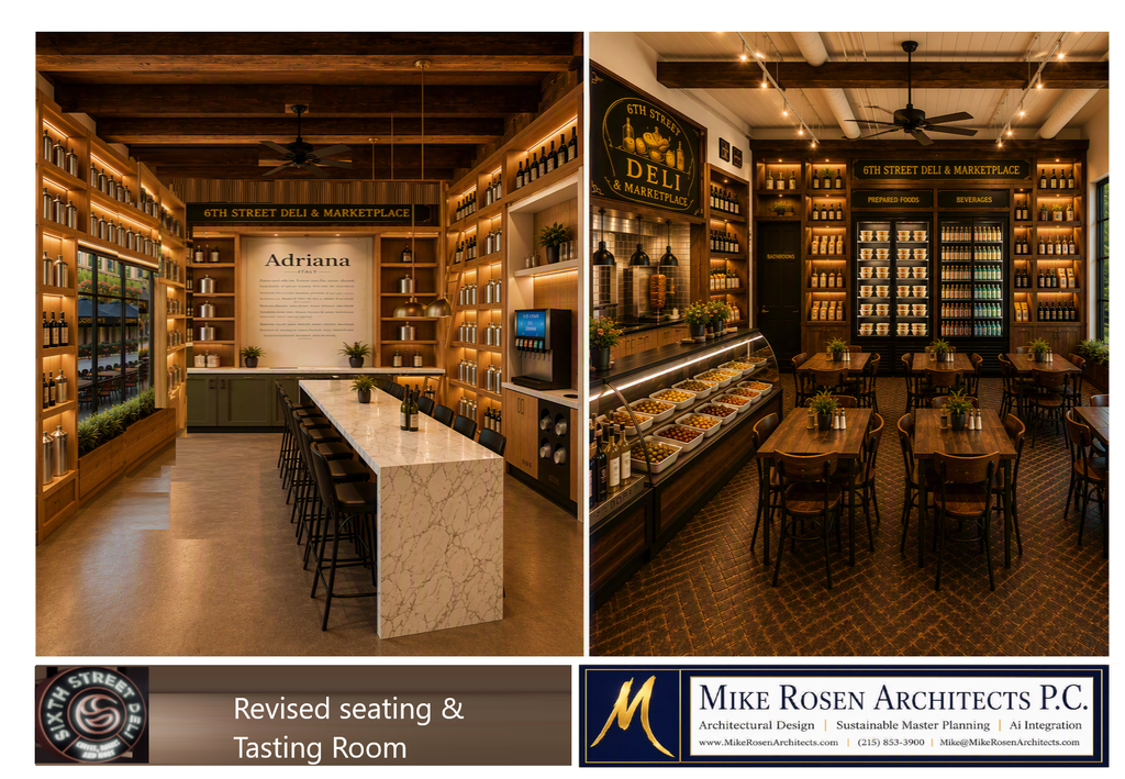 6th Street Deli & Marketplace — interior, revised seating and tasting room